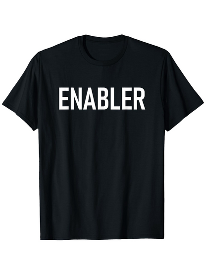 Men's Graphic T-Shirt Enabler Bold White Letters On Minimalist Modern Statement T Shirt