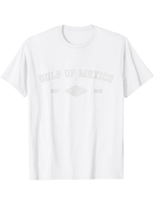 Men's Graphic T-Shirt Gulf Of Mexico Soft Outlined Text Above A Simple Center Emblem T Shirt