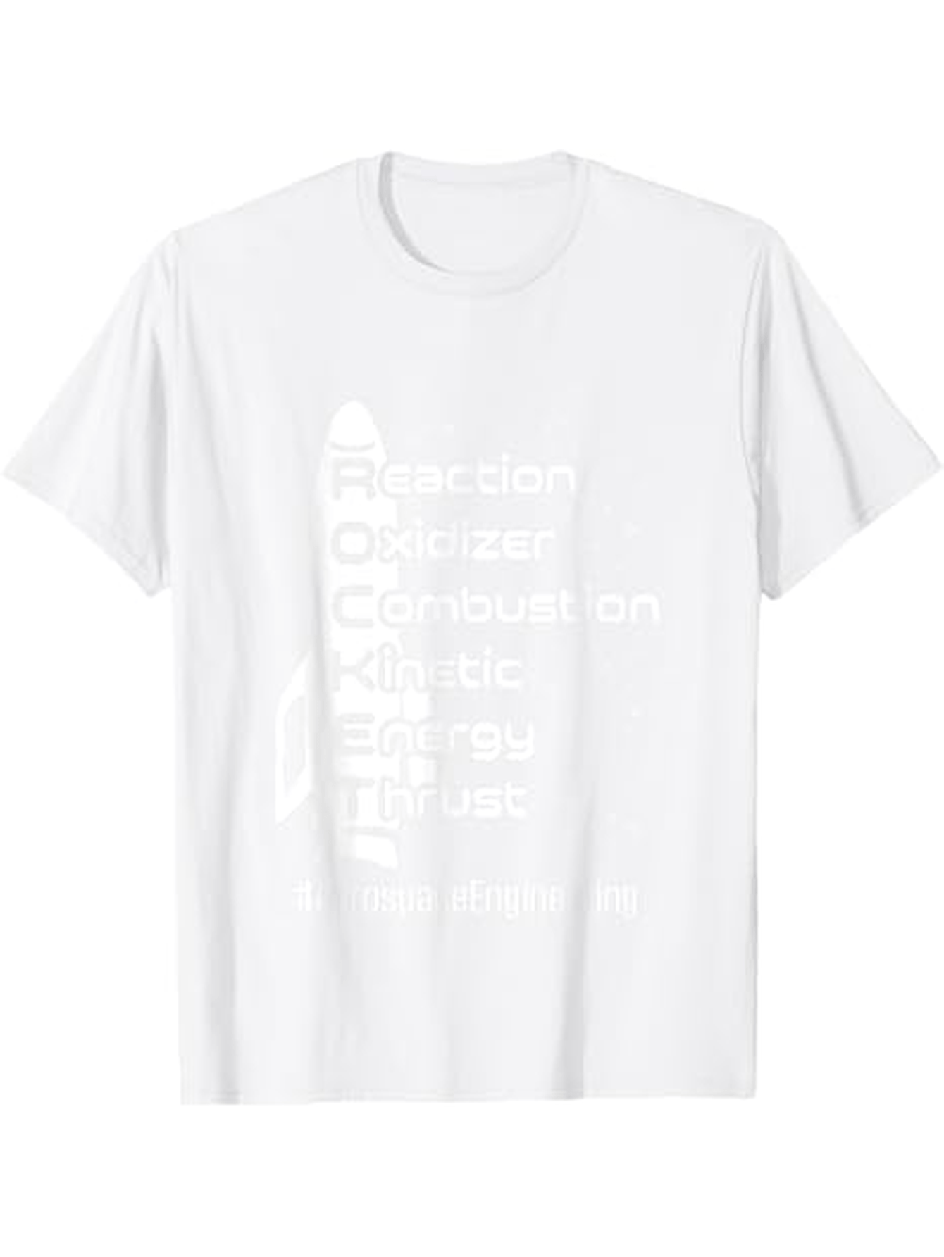 Men's Graphic T-Shirt Rocket Design With Detailed Engineering Blueprint Graphic Rocket