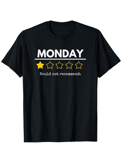 Men's Graphic T-Shirt Monday With One Yellow Star Negative Five Star Review Tee