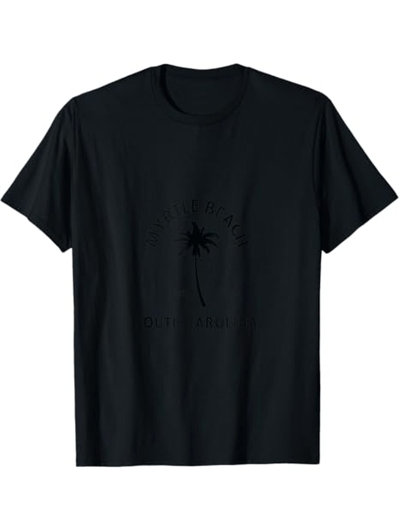 Men's Graphic T-Shirt Simple Black Tee With Subtle Palm Tree Graphic Design