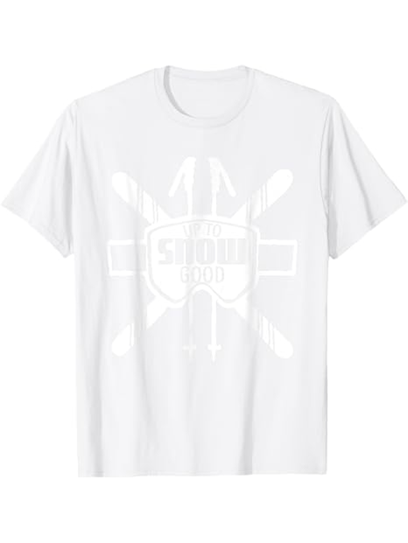 Men's Graphic T-Shirt Snow And Shield With Crossed Ski Poles And Arrow