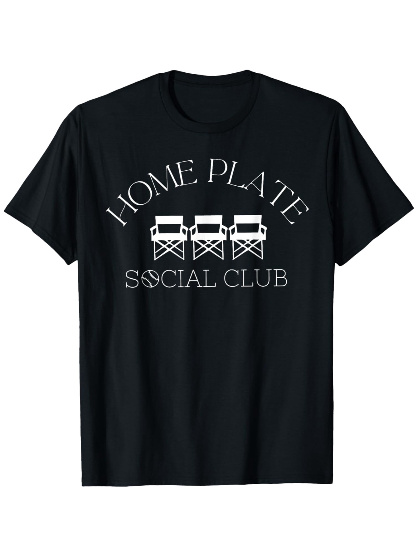 Men's Graphic T-Shirt Home Plate Social Club With Classic Folding Chairs