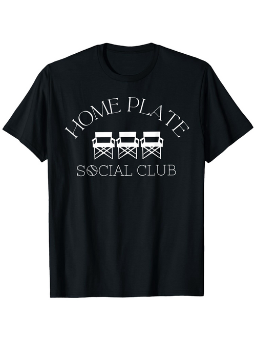 Men's Graphic T-Shirt Home Plate Social Club With Classic Folding Chairs