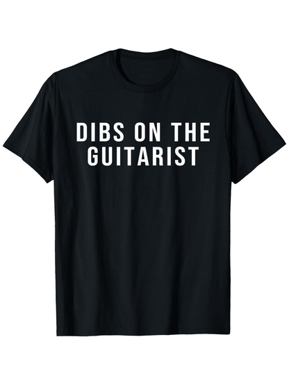 Men's Graphic T-Shirt Dibs On The Guitarist Bold White Font Statement T Shirt