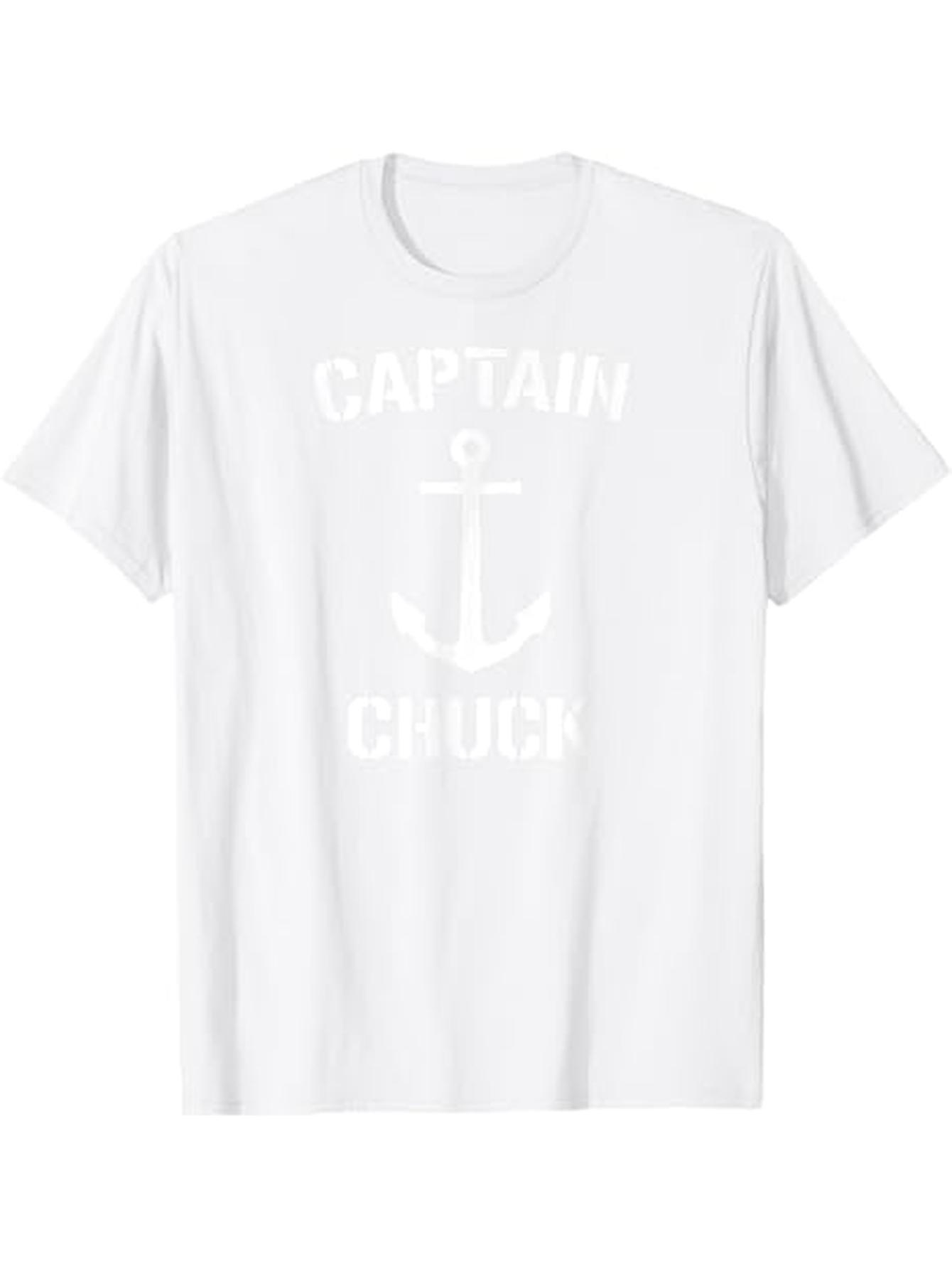 Men's Graphic T-Shirt Captain Chuck Classic Nautical Anchor Design T Shirt