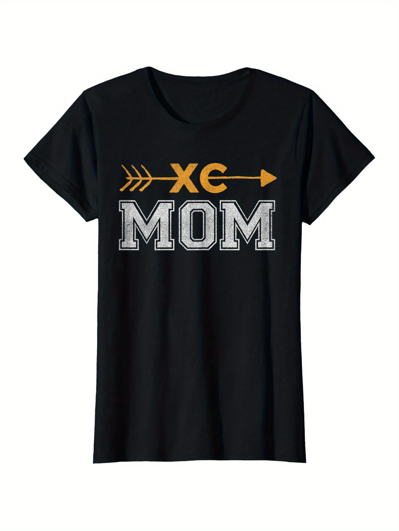 Men's Graphic T-Shirt XC Mom Bold Text With Arrow Graphic Black T Shirt