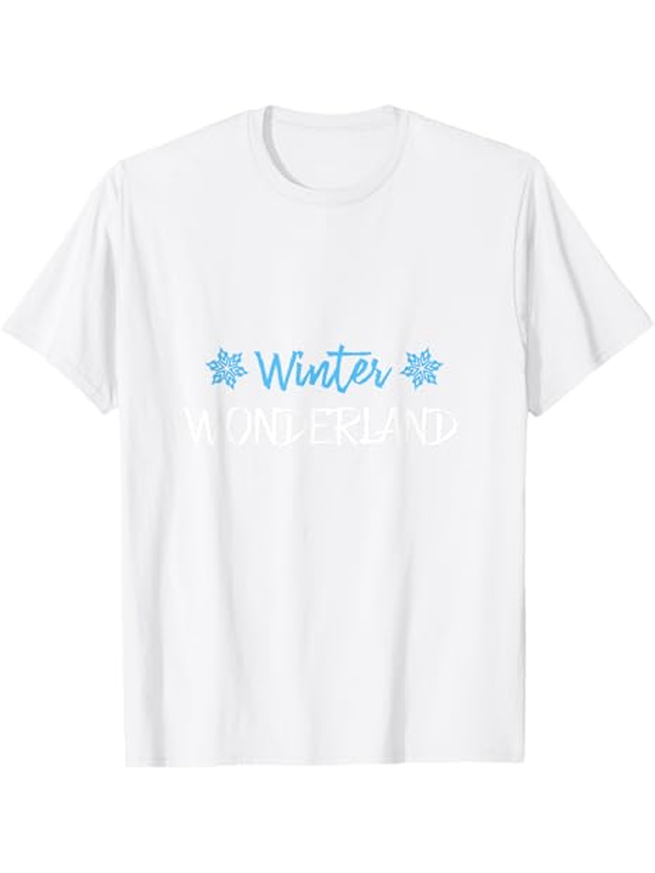 Men's Graphic T-Shirt Winter Wonderland With Snowflakes In A Minimalist White T Shirt
