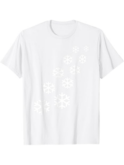 Men's Graphic T-Shirt Gentle Falling Snowflakes Over Icy Crisp Winter Air Snowflake
