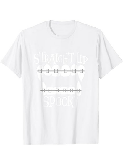 Men's Graphic T-Shirt Straight Up Spook With Chained Line Elements Halloween Theme