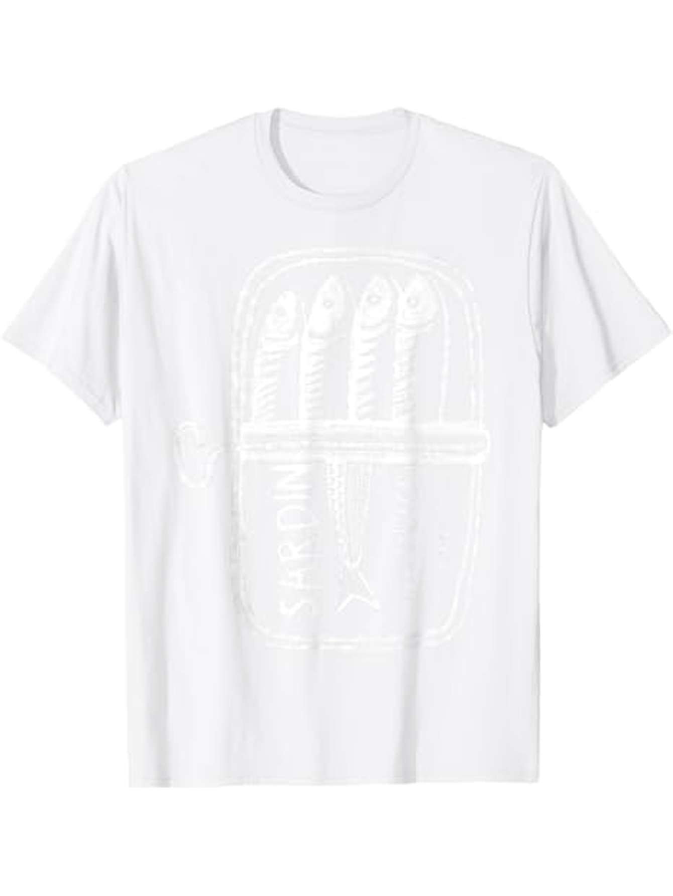 Men's Graphic T-Shirt Minimalist Sketch Style Graphic With Abstract Fish Motif Under Simple Lines