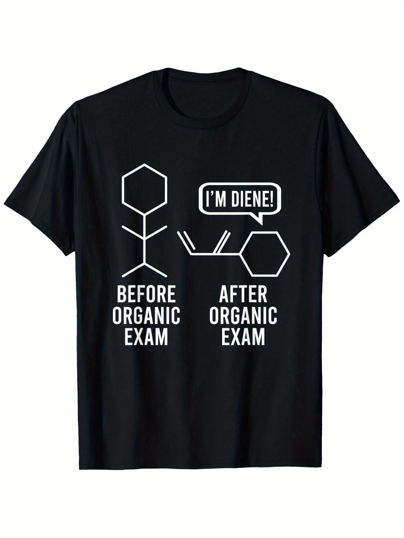 Men's Graphic T-Shirt Im Diene Funny Chemistry Jokes With Scientific Molecules Structure Black T Shirt