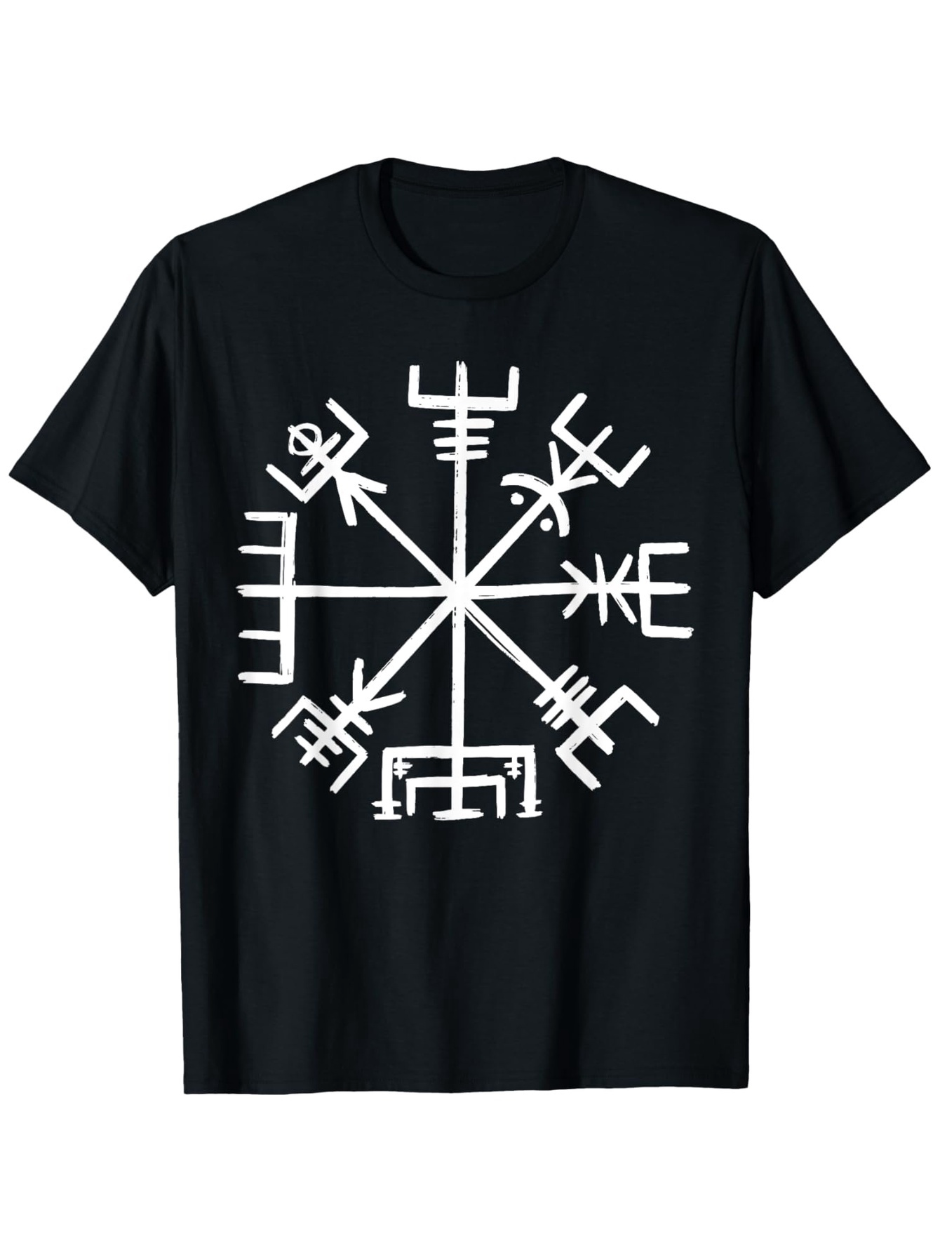 Men's Graphic T-Shirt Ancient Norse Symbols Forming Viking Protection Sigil