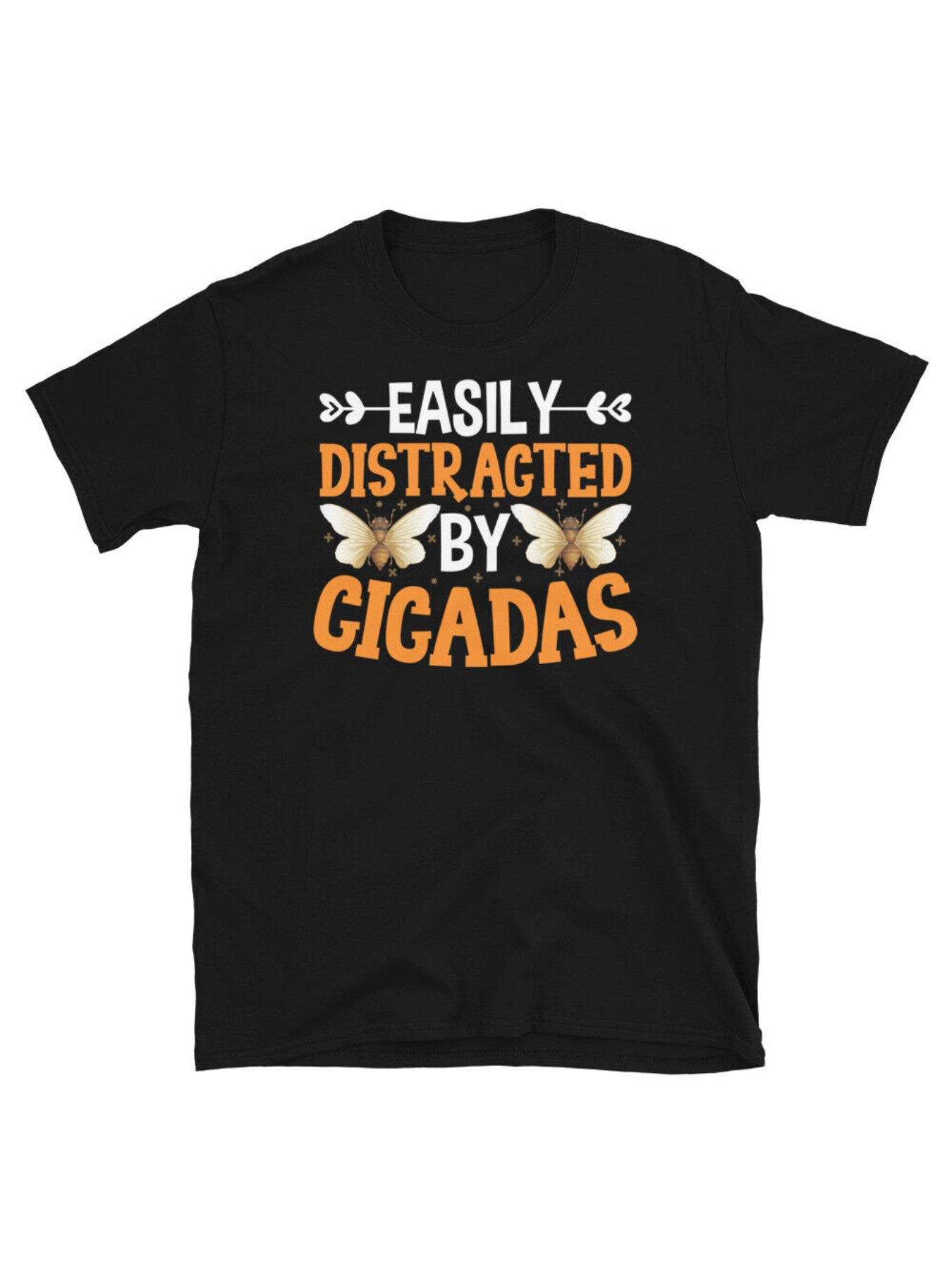Men's Graphic T-Shirt Easily Distracted By Cicadas With Bright Wings And Fun Summer Insects
