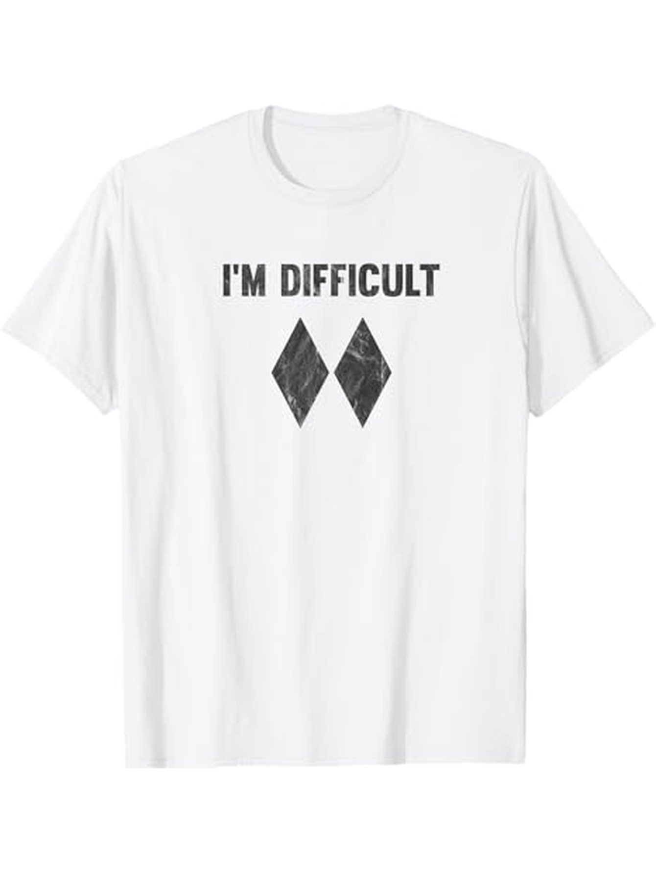 Men's Graphic T-Shirt Im Difficult Bold Statement With Geometric Diamond Shapes Graphic Shirt