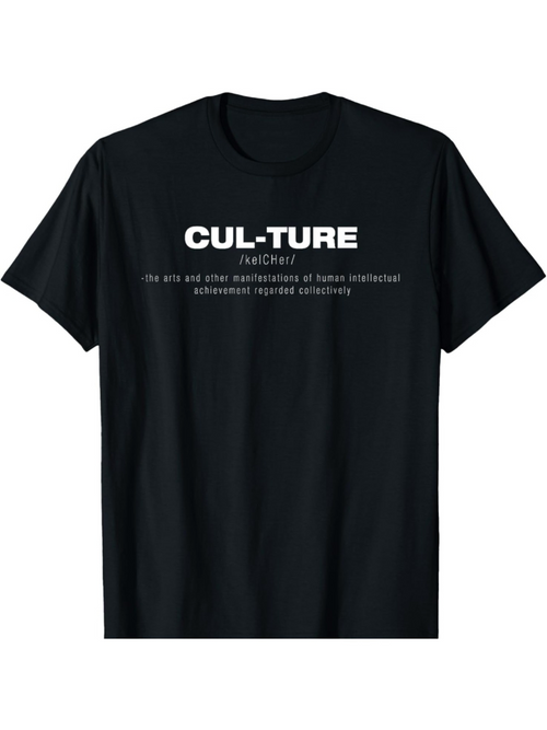 Men's Graphic T-Shirt Culture Dictionary Style Definition Typography On Minimalist Shirt