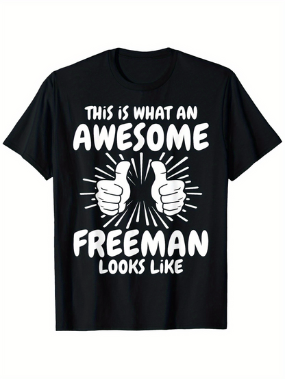 Men's Graphic T-Shirt This Is What An Awesome Graphic With Thumbs Up Surrounded By Radiant Freeman