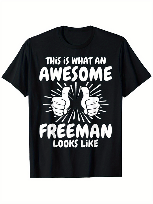 Men's Graphic T-Shirt This Is What An Awesome Graphic With Thumbs Up Surrounded By Radiant Freeman