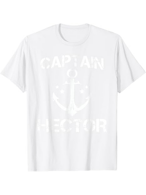 Men's Graphic T-Shirt Captain Anchor With Nautical Rope Surrounding Central Classic Anchor