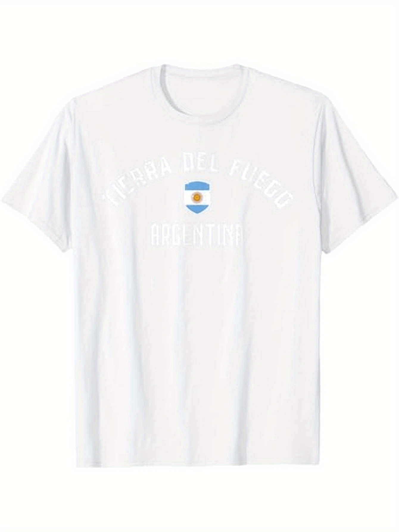 Men's Graphic T-Shirt Minimal Blue Stripe Graphic In The Center Of White T Shirt