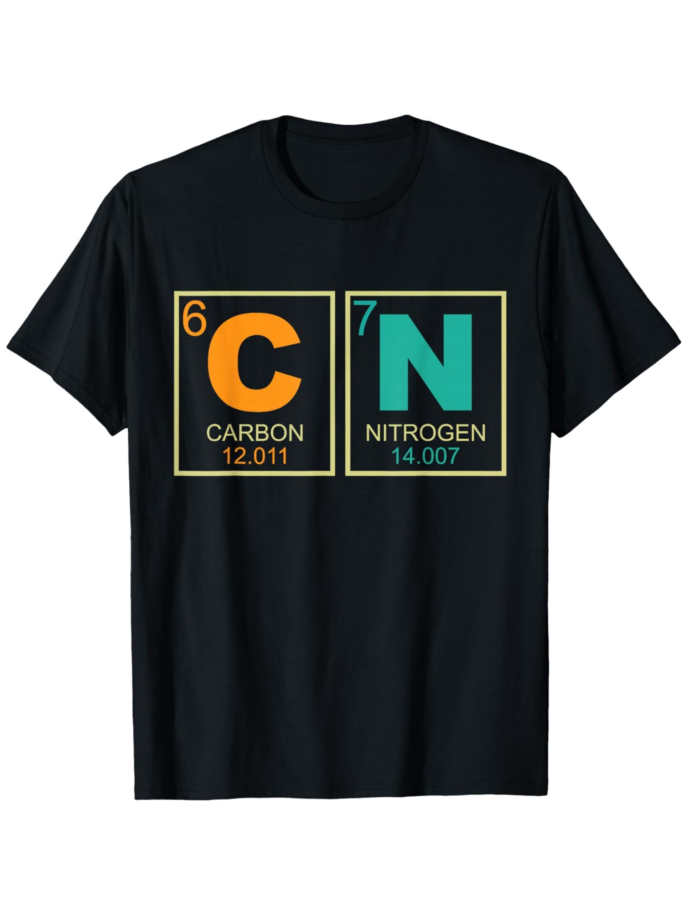 Men's Graphic T-Shirt Bold Graphic Periodic Elements Carbon And Nitrogen T Shirt