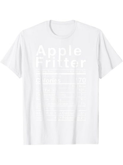 Men's Graphic T-Shirt Apple Fritter Recipe Ingredients And Nutrition Facts White T Shirt