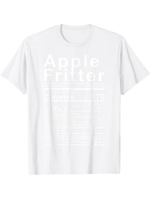 Men's Graphic T-Shirt Apple Fritter Recipe Ingredients And Nutrition Facts White T Shirt