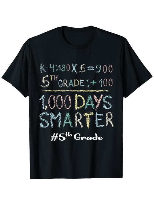 Men's Graphic T-Shirt K 4th 180 X 5 Fifth Grade Smarter School Days T Shirt