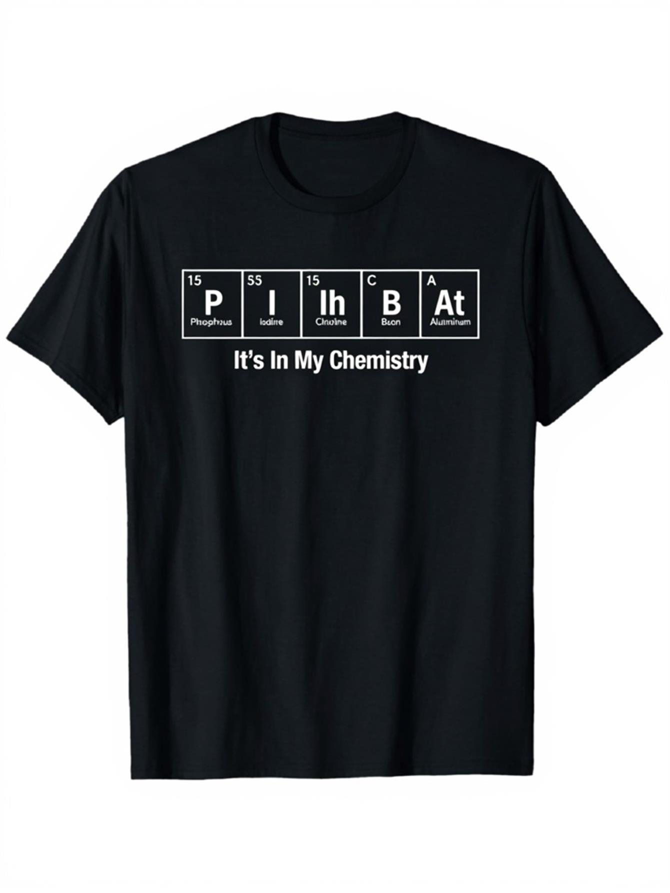 Men's Graphic T-Shirt Its In My Chemistry Minimalist Periodic Table Blocks T Shirt