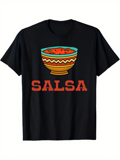 Men's Graphic T-Shirt Salsa Colorful Ceramic Bowl Full Of Spicy Salsa