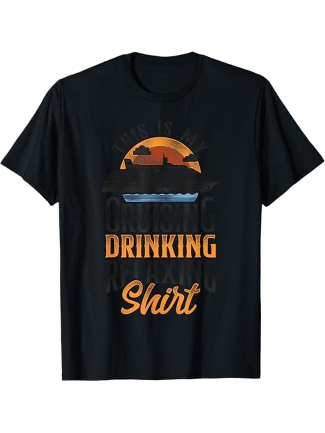 Men's Graphic T-Shirt Sunrise Reflections With Orange Glow Over Water Drinking Shirt