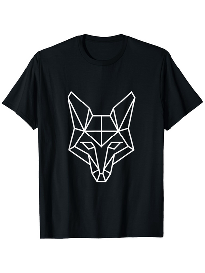 Men's Graphic T-Shirt Geometric Lines Bold Graphic Fox Head Design