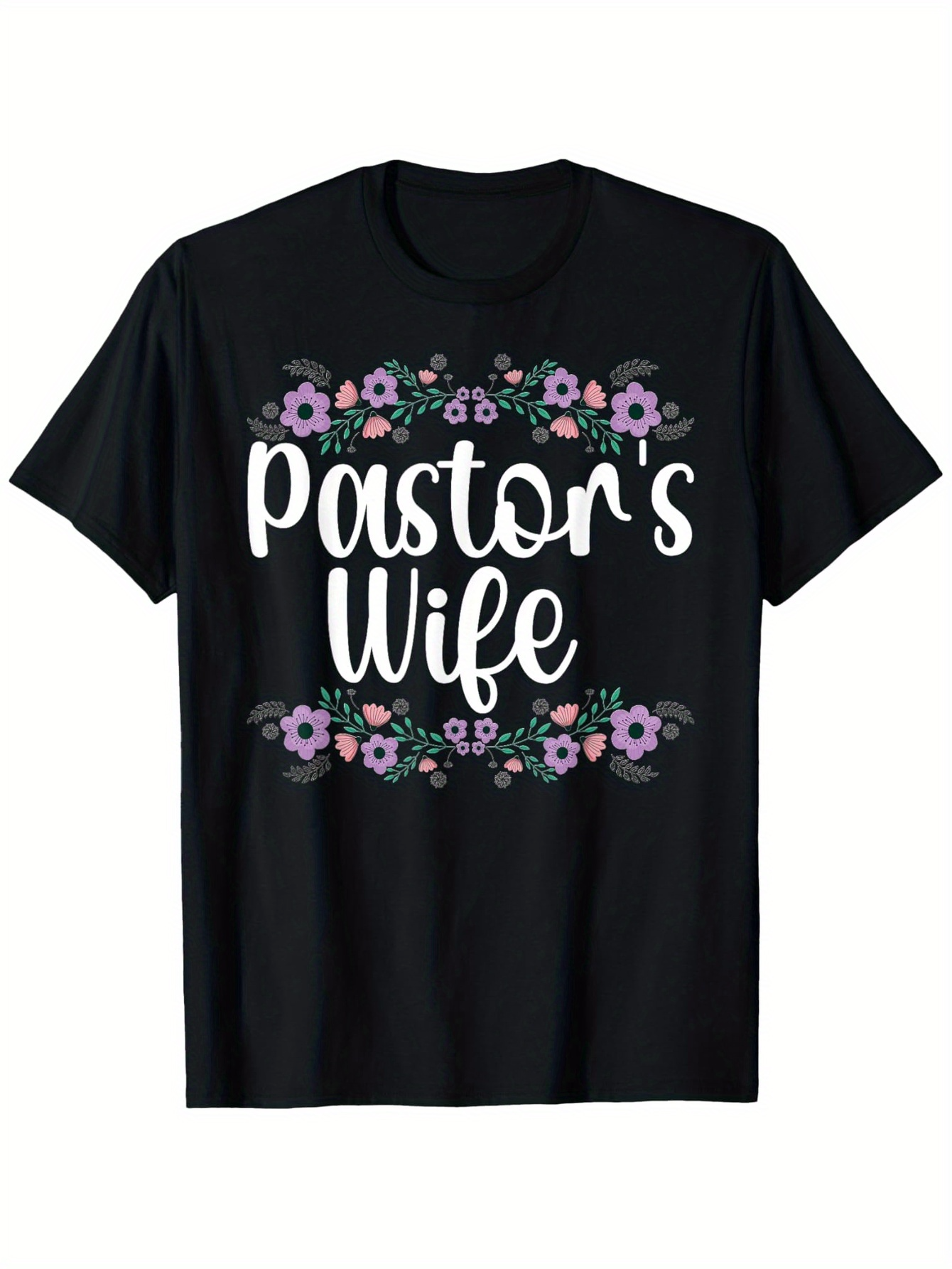 Men's Graphic T-Shirt Pastors Wife Surrounded By Delicate Spring Flowers And Foliage Blooms Shirt