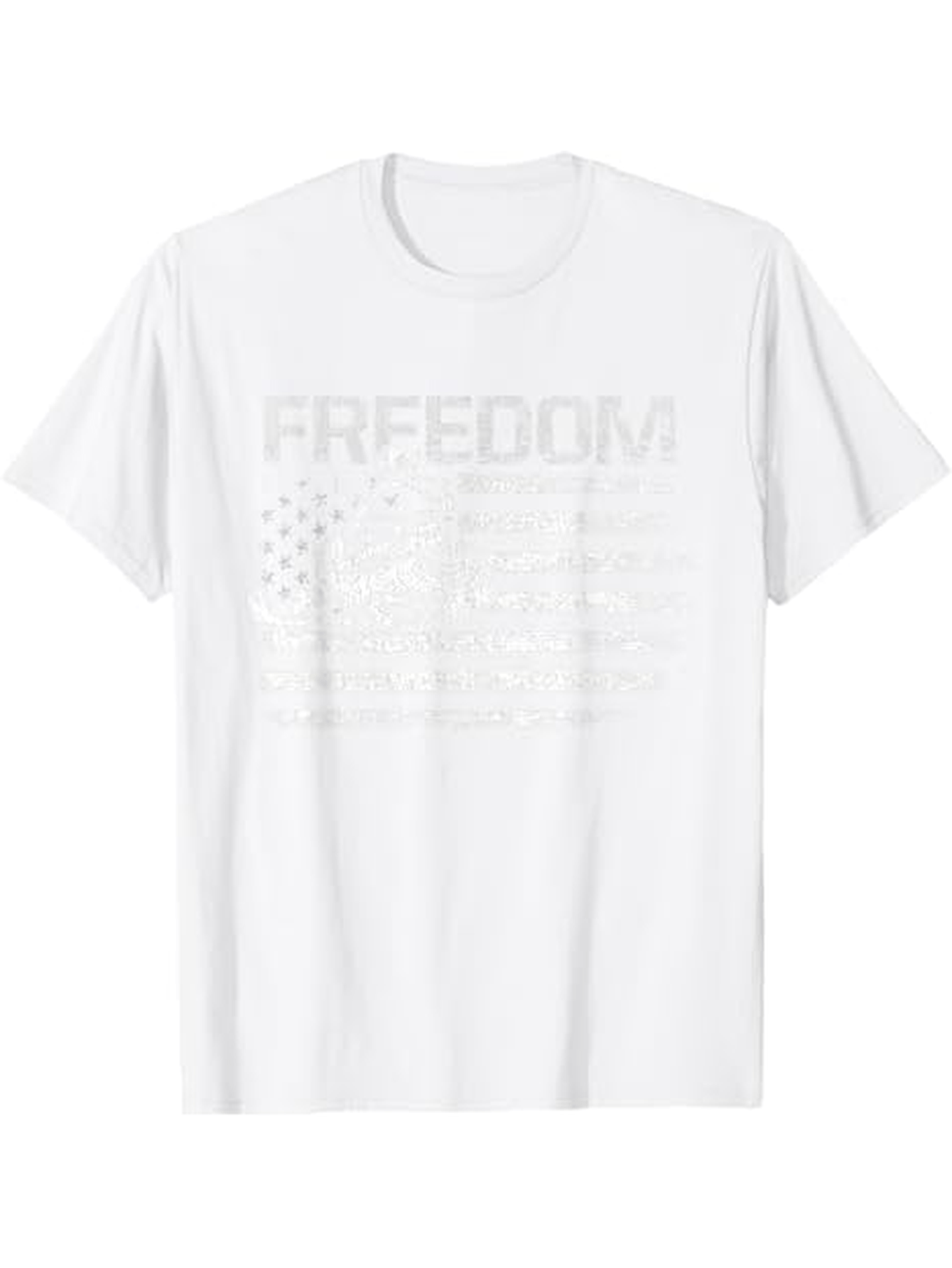Men's Graphic T-Shirt Freedom With Subtle American Flag Motif Under Soft Light T Shirt