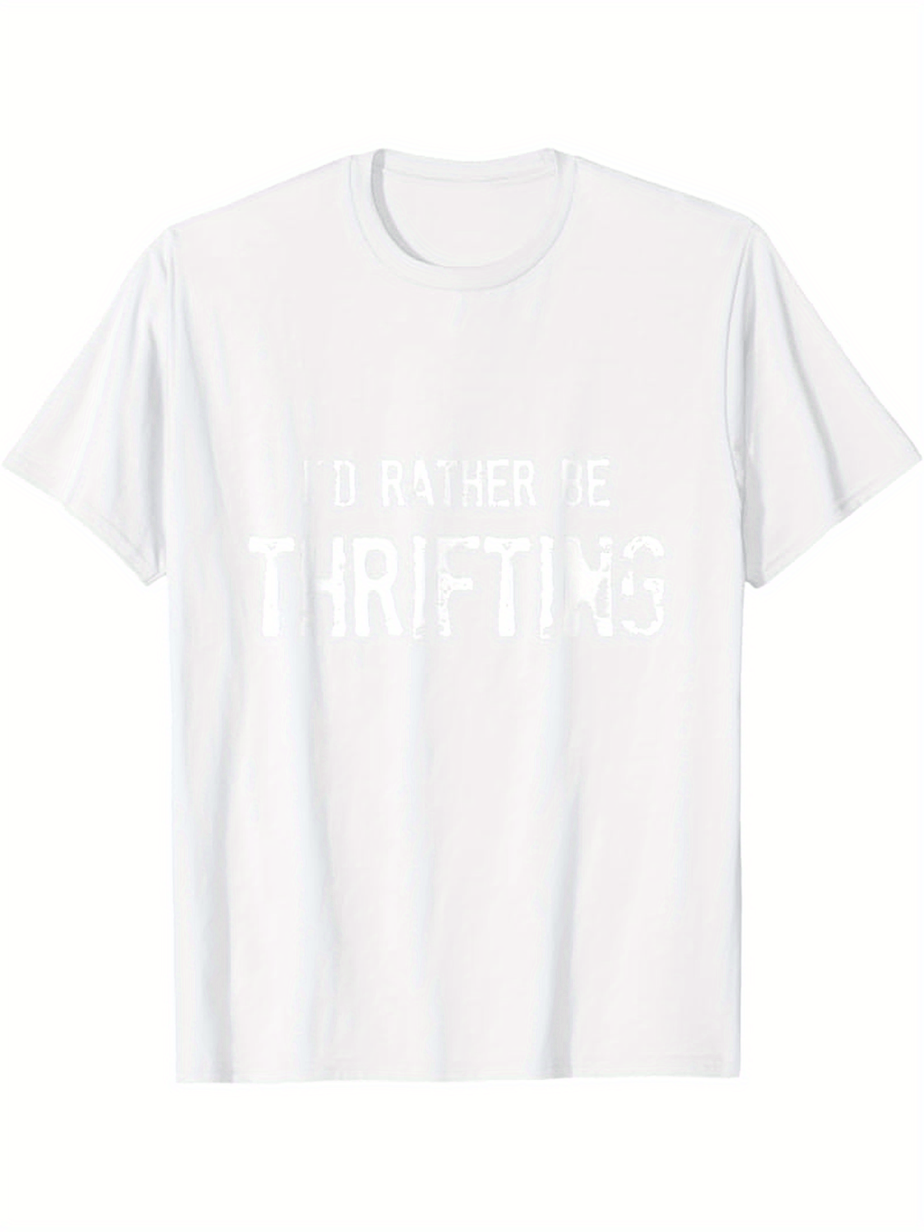 Men's Graphic T-Shirt Thrifting Life Motto Minimalist Statement White T Shirt