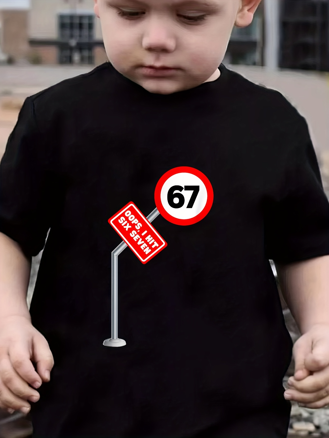 Men's Graphic T-Shirt Open 247 Street Signs With Urban Lamp Post Design