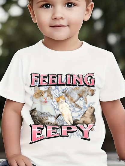 Men's Graphic T-Shirt Feeling Eepy Playful Sleepy Kittens With Dreamy Moonlight Cats
