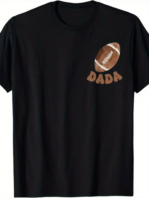 Men's Graphic T-Shirt Dada American Football Ball With Minimal Graphic T Shirt