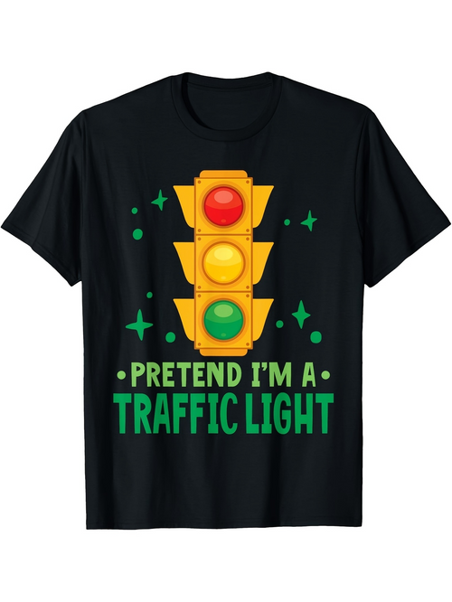 Men's Graphic T-Shirt Pretend I Am A Bright Graphic With Lights Traffic Light