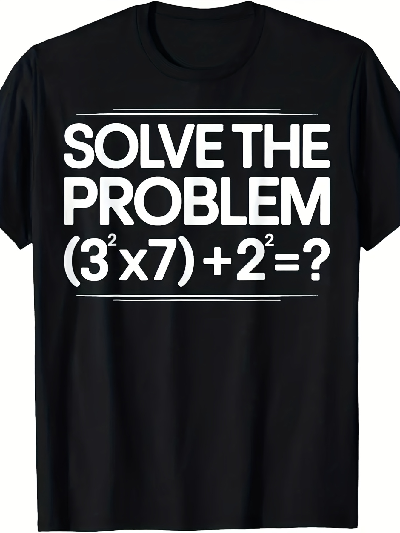 Men's Graphic T-Shirt Solve The Problem Bold Formula With Geometric Math Equation