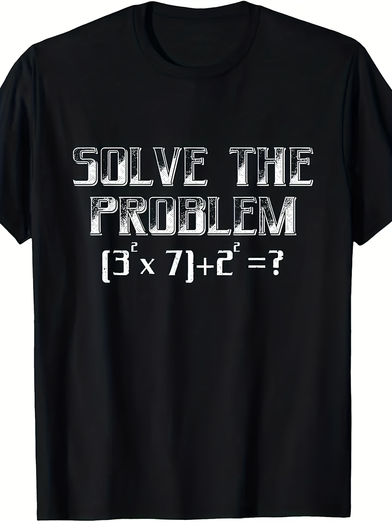 Men's Graphic T-Shirt Solve The Problem Math Puzzle With Formula And Brackets