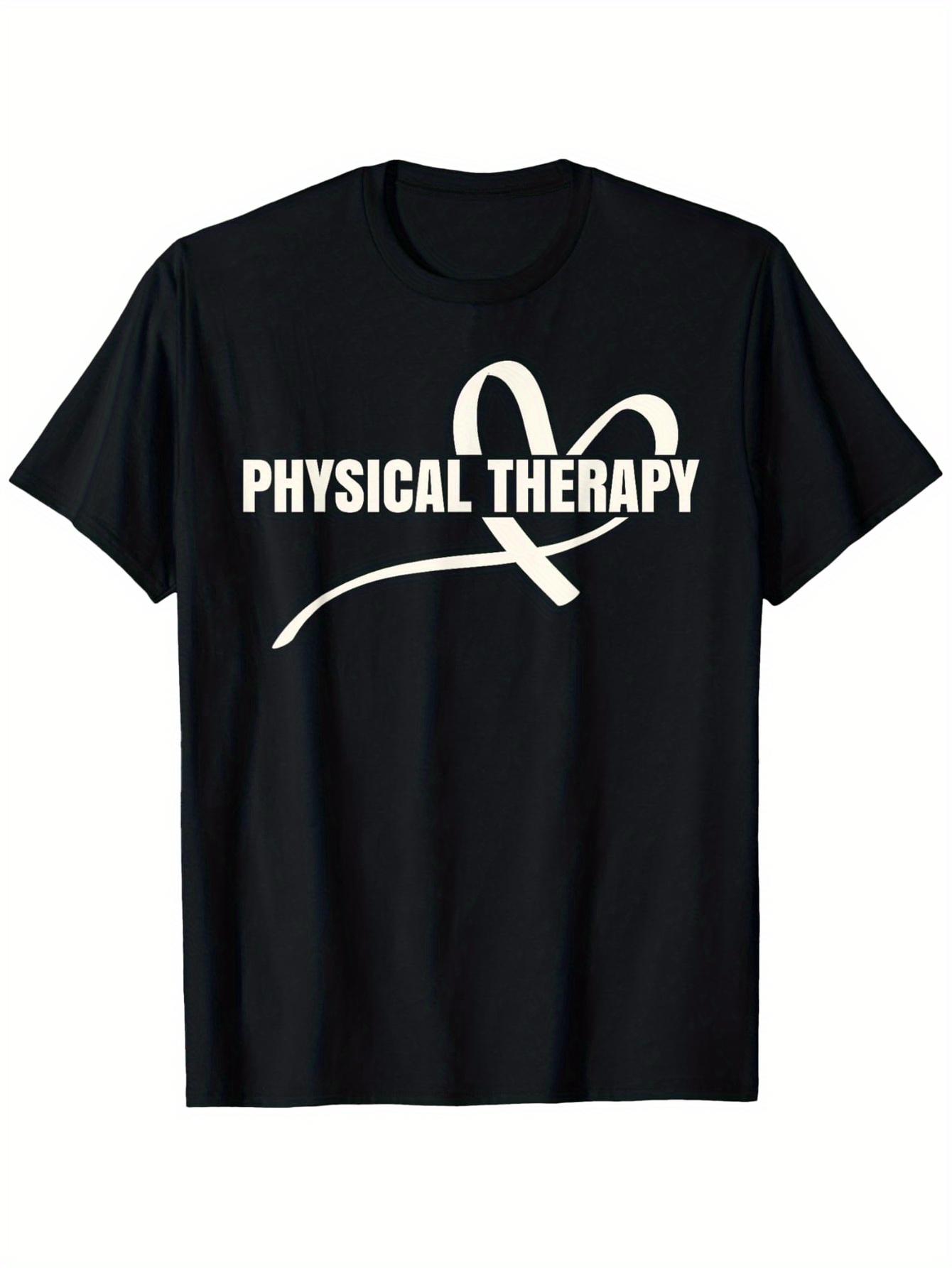 Men's Graphic T-Shirt Physical Therapy With Heart Shaped Line Art Graphic