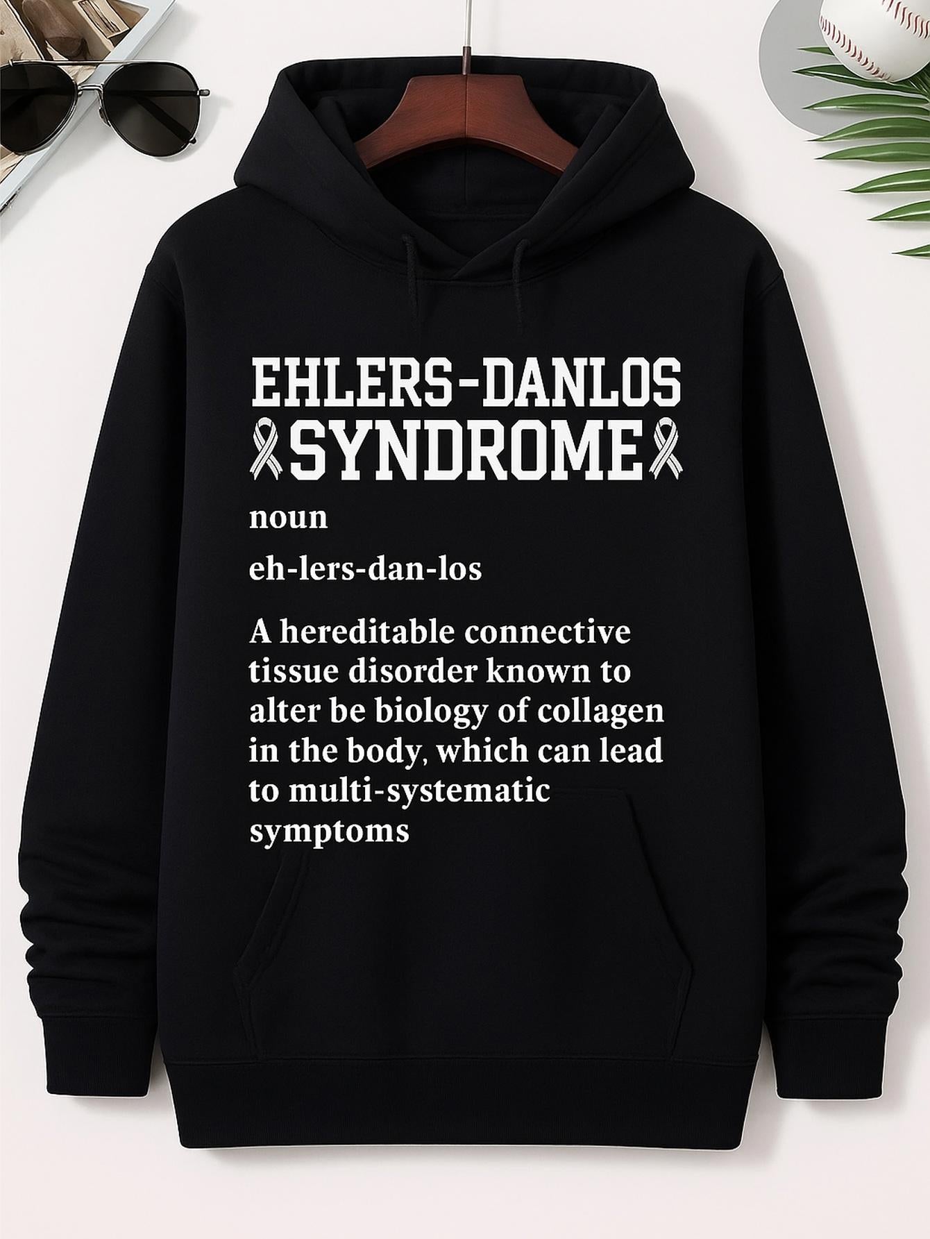 Men's Graphic Hoodie Ehlers Danlos Syndrome Medical Definition Printed Hoodie
