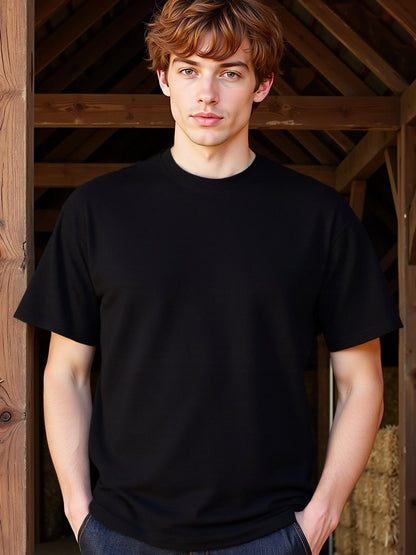 Men's Graphic T-Shirt Plain black