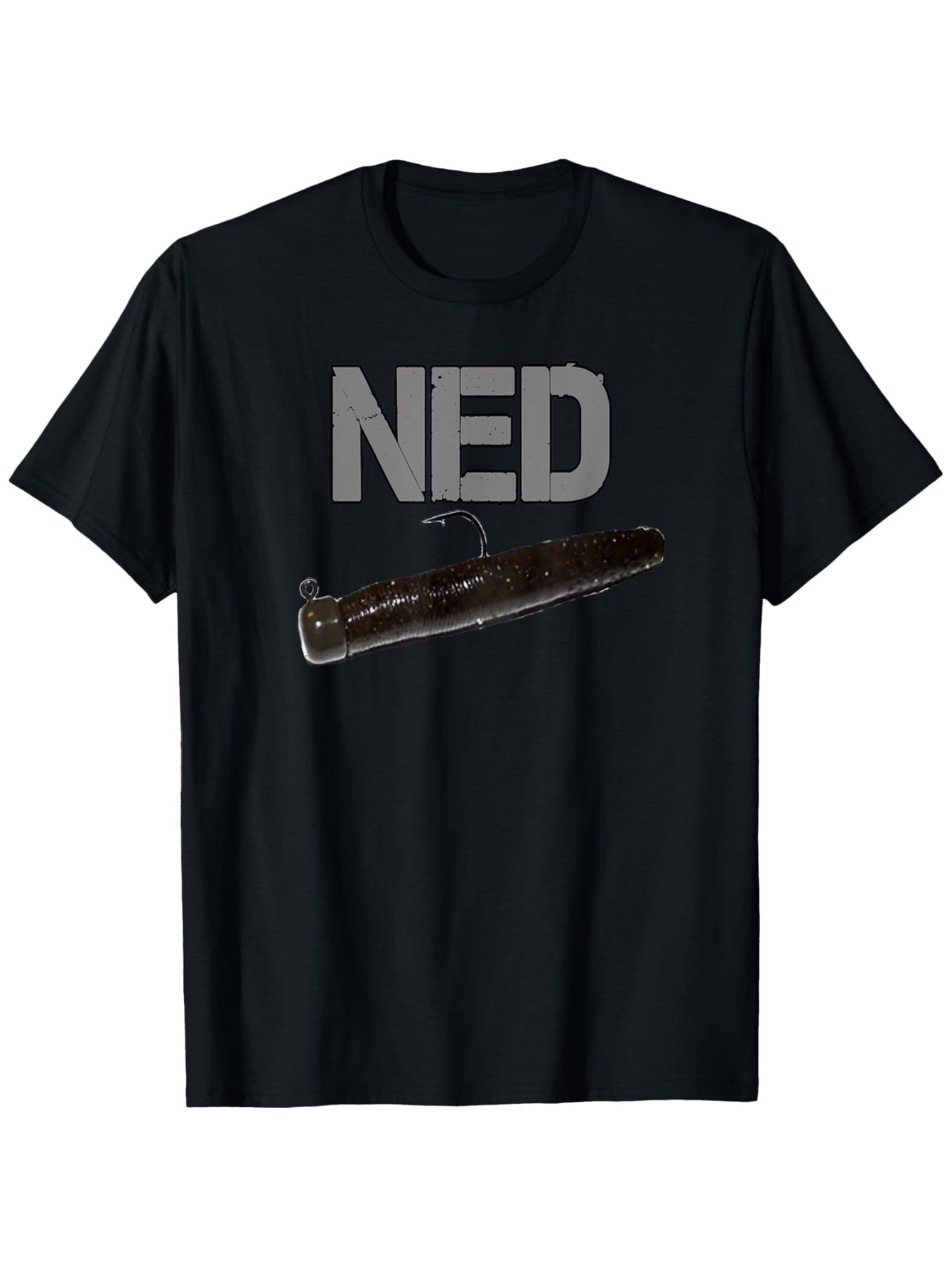 Men's Graphic T-Shirt NED With Detailed Submarine Illustration Under Bold Text