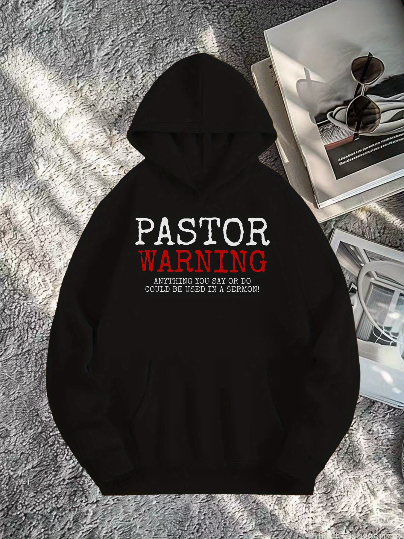Men's Graphic Hoodie Pastor Warning Authenticity May Vary On Or Outside Duties In A Church Pastor