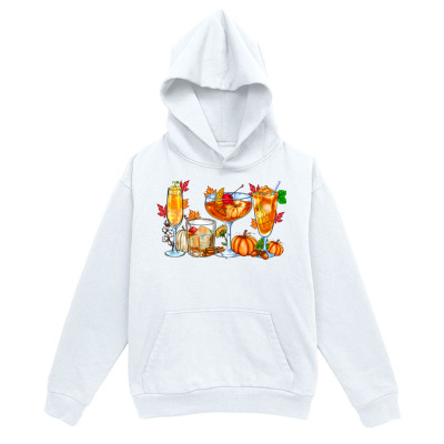 Men's Graphic Hoodie Autumn Harvest Animals With Colorful Leaves And Pumpkins Fox