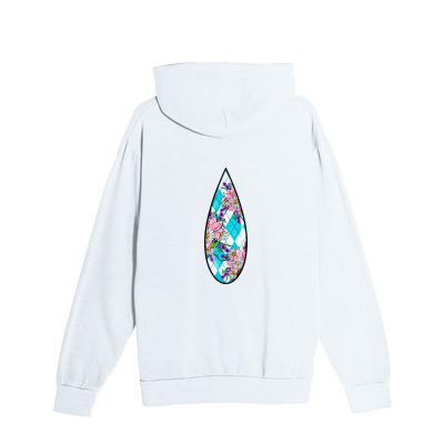 Men's Graphic Hoodie Vivid Watercolor Strokes Inside An Artistic Droplet Shape