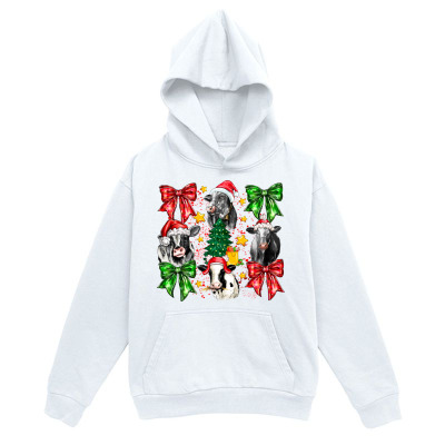 Men's Graphic Hoodie Festive Bows With Christmas Tree And Holiday Dogs Surrounded By Colorful Ribbons