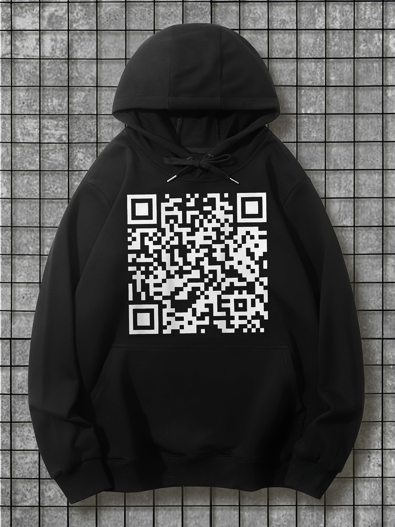 Men's Graphic Hoodie Abstract Modern Black And White Geometric Patterns Hoodie